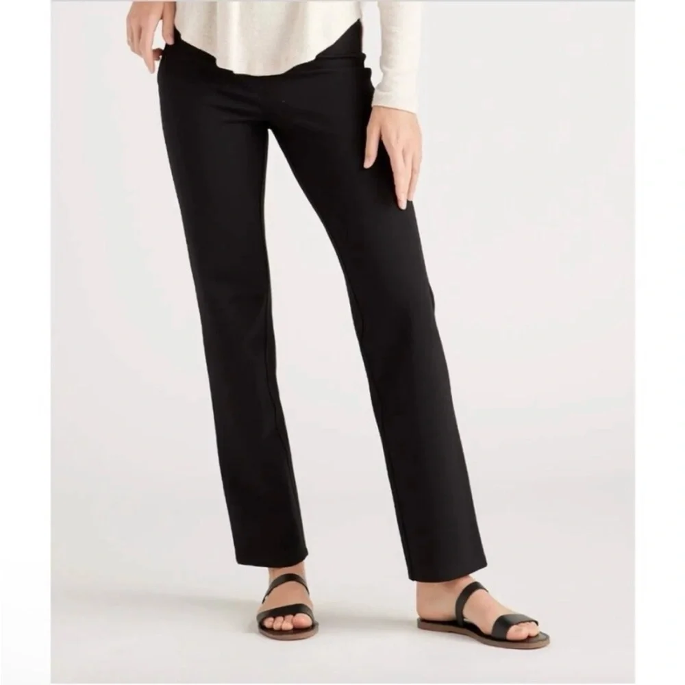 New Quince Ultra Stretch Ponte Straight Leg Pants Women’s extra small‎ XS Black